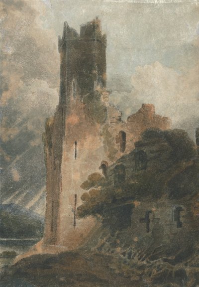 A Castle Tower (Caernarvon Castle) by John Sell Cotman